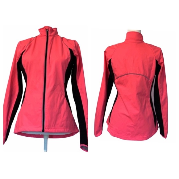 REEBOK Fitted Pink & Black Soft Shell Jacket - Picture 11 of 11